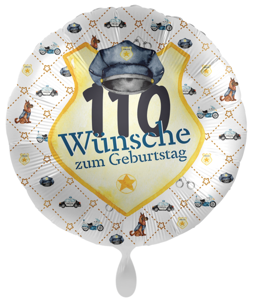 Folienballon - 110 Wünsche zum Geburtstag - ø 43cm